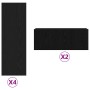 Gabinete de TV 6 pcs Negro 80 x 30 x 30 cm Madera contrachapada
