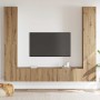 Gabinete de TV 6 pcs Marrón 221 x 30 x 180 cm