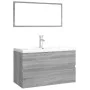 Sonoma Badmöbel-Set aus grauem Sperrholz von vidaXL, Badezimmermöbel - Ref: Foro24-3120352, Preis: 235,87 €, Rabatt: %