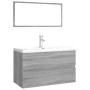 Sonoma Badmöbel-Set aus grauem Sperrholz von vidaXL, Badezimmermöbel - Ref: Foro24-3120352, Preis: 240,41 €, Rabatt: %