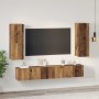 Conjunto de mueble de TV 5 pcs Madera vieja 30.5 x 30 x 90 cm