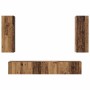Conjunto de mueble de TV 5 pcs Madera vieja 30.5 x 30 x 90 cm