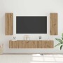 Conjunto de mueble de TV 4 pcs Roble artisan 30.5 x 30 x 90 cm
