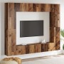 Gabinete de TV 8 pcs Marrón 221 x 30 x 180 cm