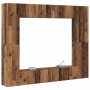 Gabinete de TV 8 pcs Marrón 221 x 30 x 180 cm
