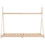 Estructura de cama infantil de madera maciza de pino 80x160 cm