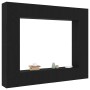Gabinete de TV 8 pcs Negro 221 x 30 x 180 cm