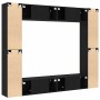 Gabinete de TV 8 pcs Negro 221 x 30 x 180 cm