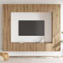 Gabinete de TV 8 pcs Marrón 221 x 30 x 180 cm