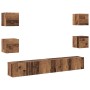 Gabinete de TV 6 pcs Marrón 200 x 30 x 30 cm
