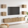 Gabinete de TV 6 pcs Marrón 200 x 30 x 30 cm