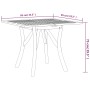 Mesa de jardín madera maciza de acacia 85x85x75 cm