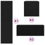 Juego de Armario para TV 6 pcs Roble negro 160 x 30 x 30.5 cm
