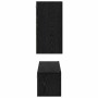 Conjunto de mueble de TV Montaje en la pared 4 pcs Roble negro