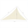 Cream HDPE sail shade 160 g/m² 3x4x5 m by vidaXL, Umbrellas - Ref: Foro24-311201, Price: 23,80 €, Discount: %