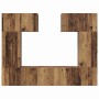 Conjunto de mueble de TV 6 pcs Madera vieja 80 x 30 x 30 cm
