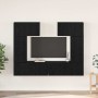 Conjunto de mueble de TV 6 pcs Roble negro 80 x 30 x 30 cm