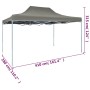 Carpa plegable profesional acero gris antracita 3x4 m