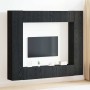 Mueble para TV de 8 Piezas - Montado en la Pared, Roble Negro