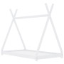 Estructura de cama infantil madera maciza pino blanca 70x140 cm