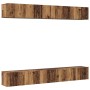 Conjunto de mueble de TV 6 pcs Madera vieja 80 x 30 x 30 cm