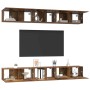Conjunto de mueble de TV 6 pcs Madera vieja 80 x 30 x 30 cm