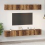 Conjunto de mueble de TV 6 pcs Madera vieja 80 x 30 x 30 cm