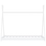 Estructura de cama infantil madera maciza pino blanca 70x140 cm