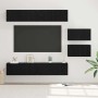 Conjunto de mueble de TV 6 pcs Roble negro 80 x 30 x 30 cm