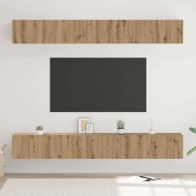 Conjunto de mueble de TV 6 pcs Roble artisan 80 x 30 x 30 cm