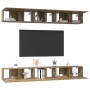 Conjunto de mueble de TV 6 pcs Roble artisan 80 x 30 x 30 cm