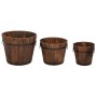 Juego de maceteros cubo de madera 3 piezas madera maciza abeto en Maceteros y jardineras | Comprar online en Foro24