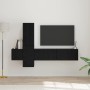 Conjunto de mueble de TV 5 pcs Roble negro 181 x 30 x 120 cm
