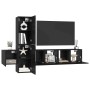 Conjunto de mueble de TV 5 pcs Roble negro 181 x 30 x 120 cm