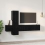 Conjunto de mueble de TV 5 pcs Roble negro 181 x 30 x 120 cm