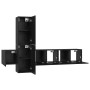 Conjunto de mueble de TV 5 pcs Roble negro 181 x 30 x 120 cm