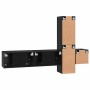 Conjunto de mueble de TV 5 pcs Roble negro 181 x 30 x 120 cm
