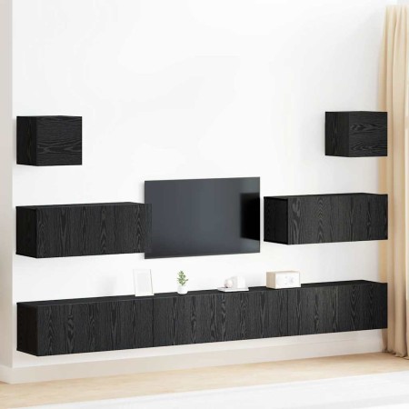 Conjunto de mueble para TV de 7 piezas - Montado en la pared