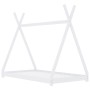 Estructura de cama infantil madera maciza pino blanco 80x160 cm