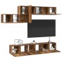 Conjunto de mueble de TV 7 pcs Madera vieja 60 x 30 x 30 cm