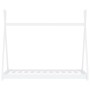 Estructura de cama infantil madera maciza pino blanco 80x160 cm