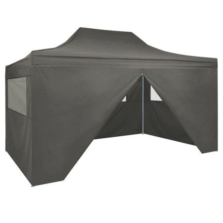 Professionelles Faltzelt 4 Wände anthrazitgrauer Stahl 3x4 m von vidaXL, Zelte und Pavillons - Ref: Foro24-48897, Preis: 186,...
