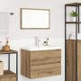 Juego de muebles de baño 3 pcs Roble artisan 60 x 38.5 x 45 cm