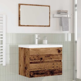 Juego de muebles de baño 3 pcs Madera vieja 60 x 38.5 x 45 cm