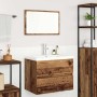 Juego de muebles de baño 3 pcs Madera vieja 60 x 38.5 x 45 cm