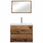Juego de muebles de baño 3 pcs Madera vieja 60 x 38.5 x 45 cm