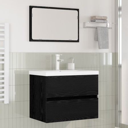 Juego de muebles de baño 3 pcs Roble artisan 60 x 38.5 x 45 cm