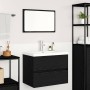 Juego de muebles de baño 3 pcs Roble artisan 60 x 38.5 x 45 cm