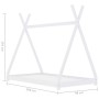 Estructura de cama infantil madera maciza pino blanca 90x200 cm