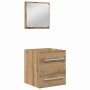 Juego de muebles de baño 2 pcs Roble negro 41 x 38.5 x 48 cm